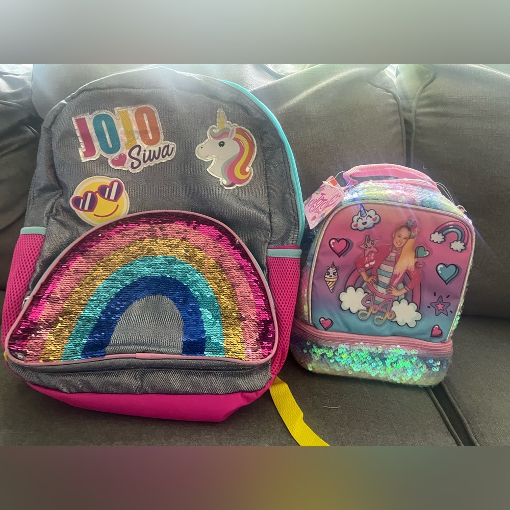 JoJo Siwa Sequin Backpack and lunchbox Set